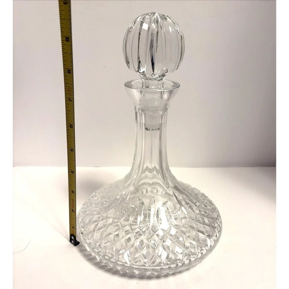 Waterford Crystal Lismore Captain's Ship's Decanter Sparkly marked w/stopper